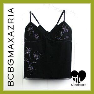 BCBGMAXAZRIA COLLECTION Vintage Beaded Adjustable Strap Tank